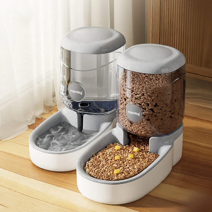 Pet Water Fountain and Food Bowl