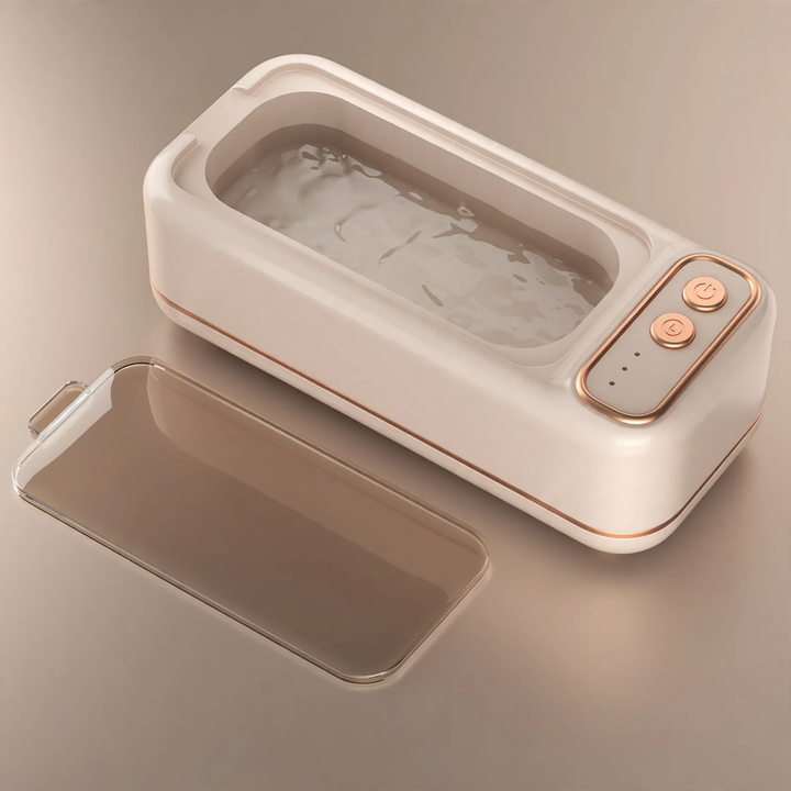 Ultrasonic cleaning device for glasses and jewelry