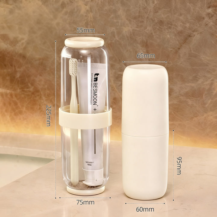 Portable dental care set with rinsing cup