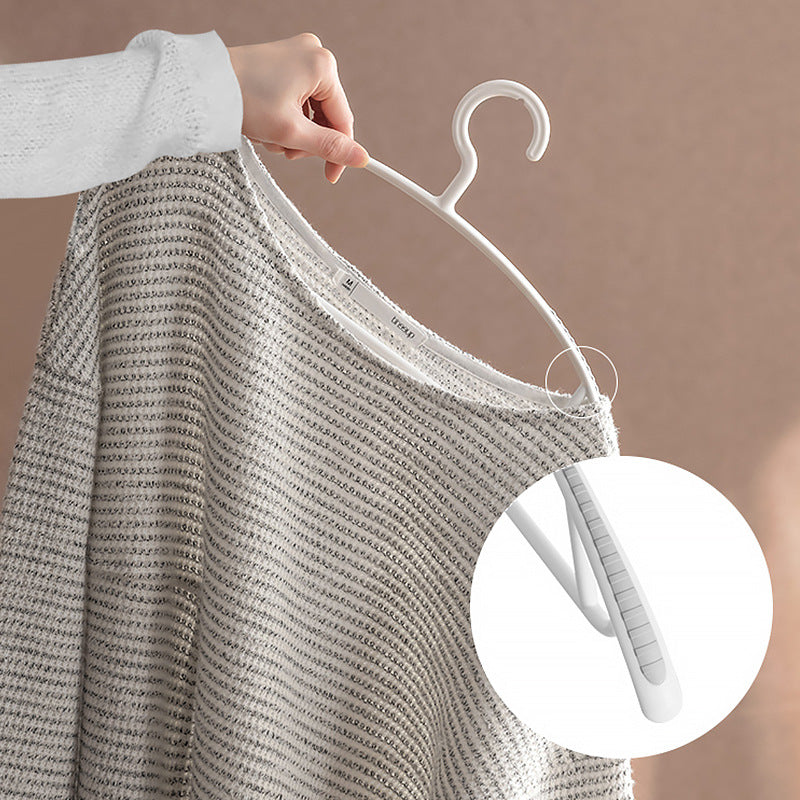 Plastic hangers, non-slip, shoulder-friendly