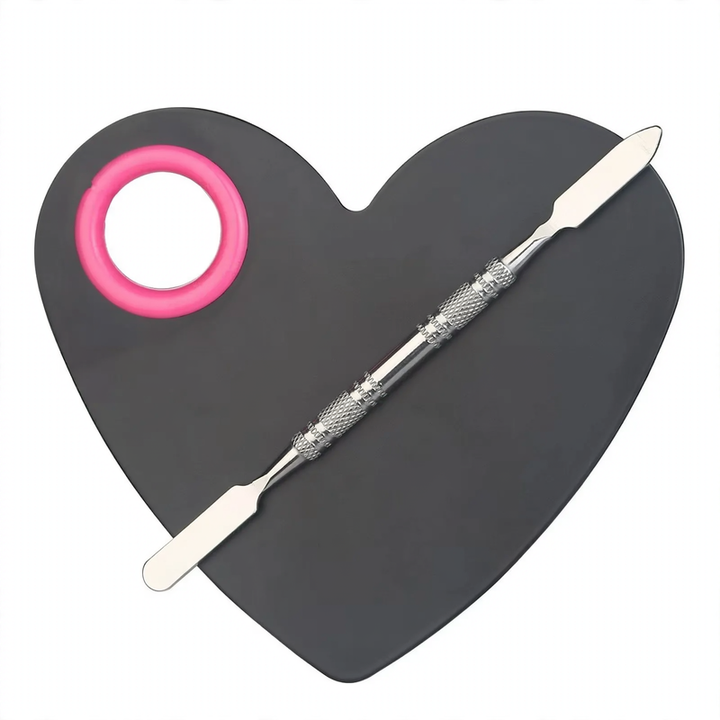 Nail mixing palette made of stainless steel, different shapes