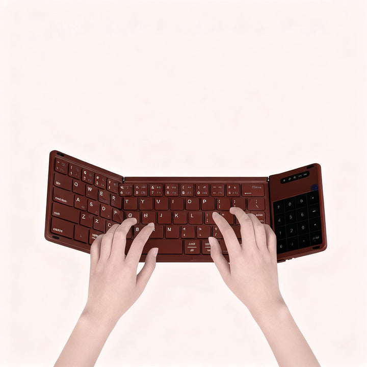 Bluetooth keyboard three-part foldable, 181 × 107 mm