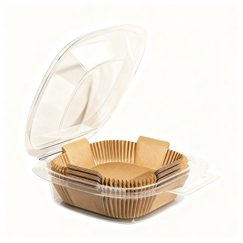 Baking paper and aluminum trays for hot air fryers