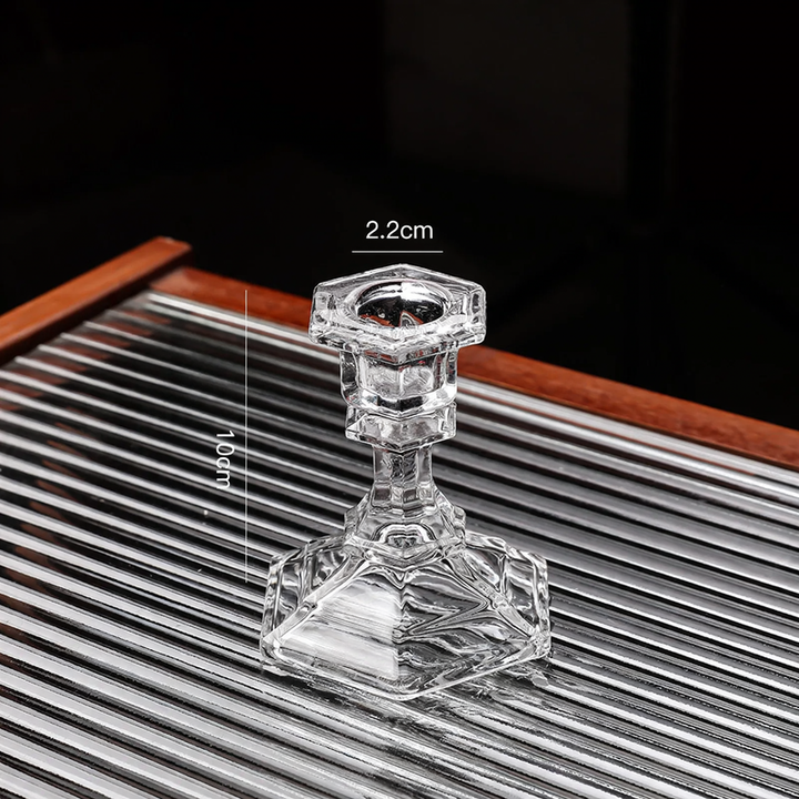 Glass candle holders, modern design