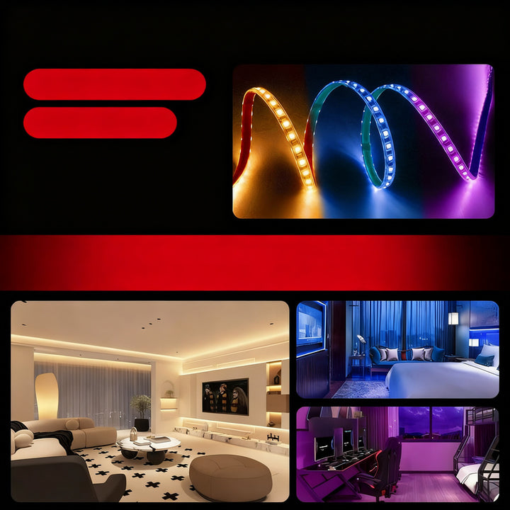 LED strip with remote control, 3 color change