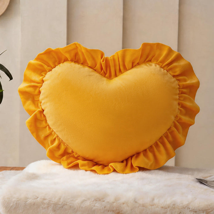 Heart pillow made of plush, heart shape