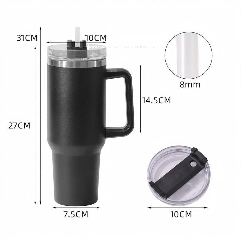 Insulated mug with handle, 30/40 oz