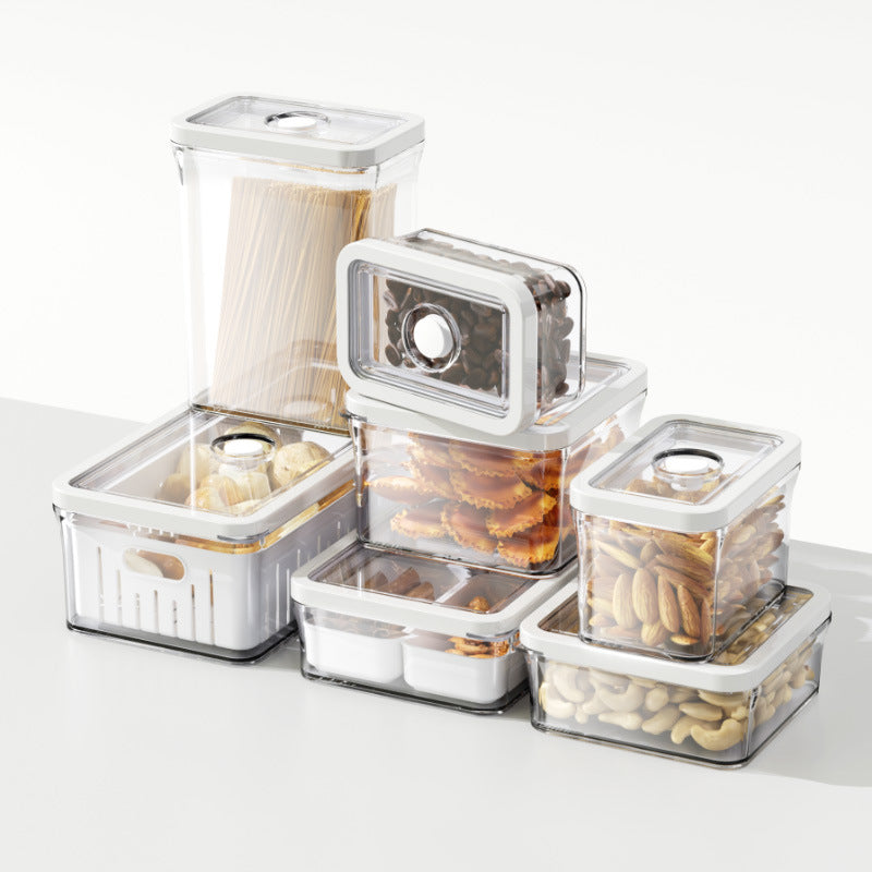 Vacuum food storage box with electric pump