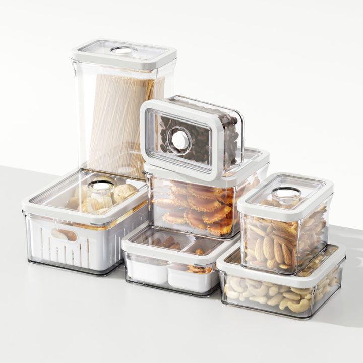 Vacuum food storage box with electric pump