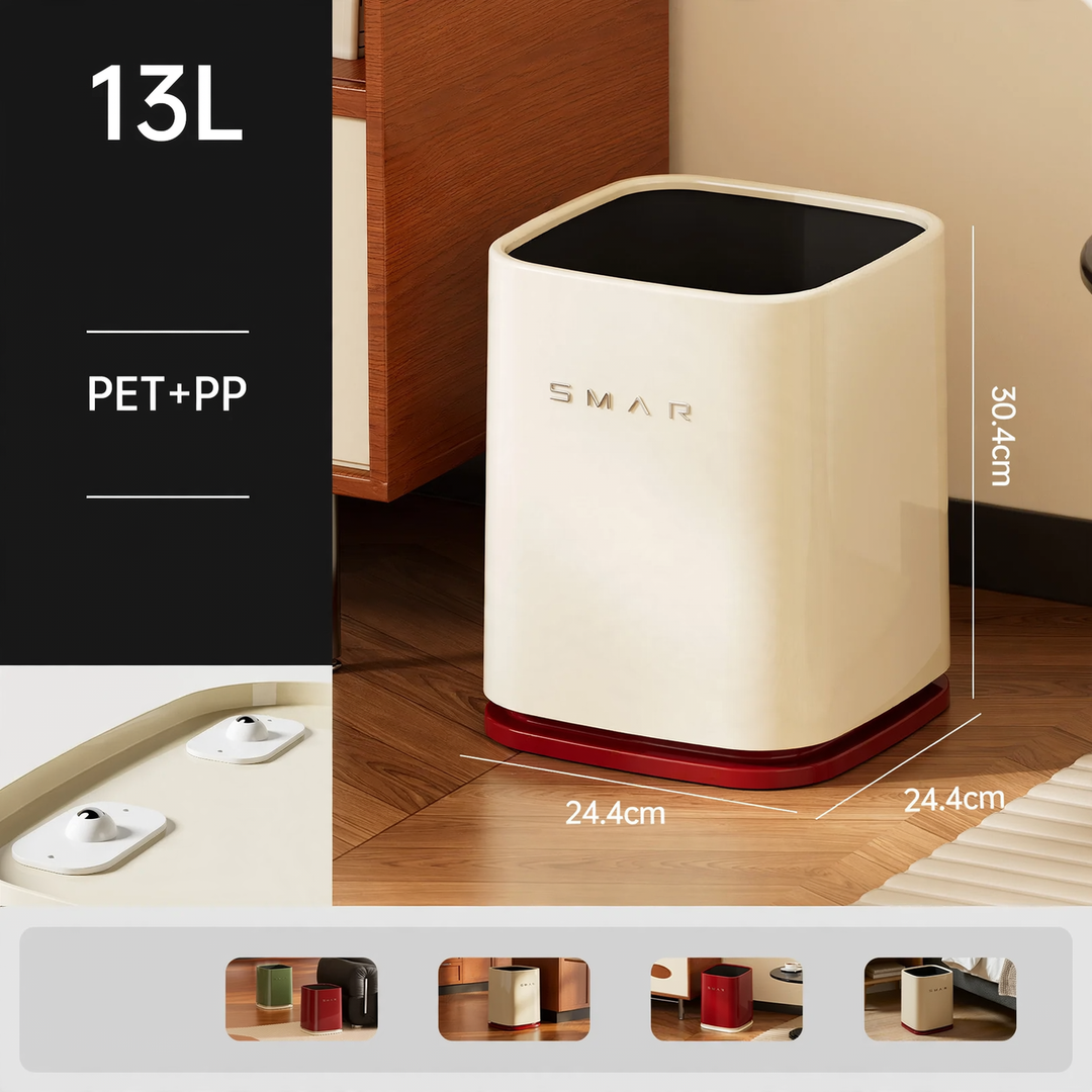 Double waste bin with wheels, 12 L