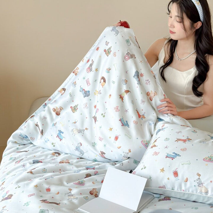 Lyocell bedding set, 4-piece, 3000–3500 g