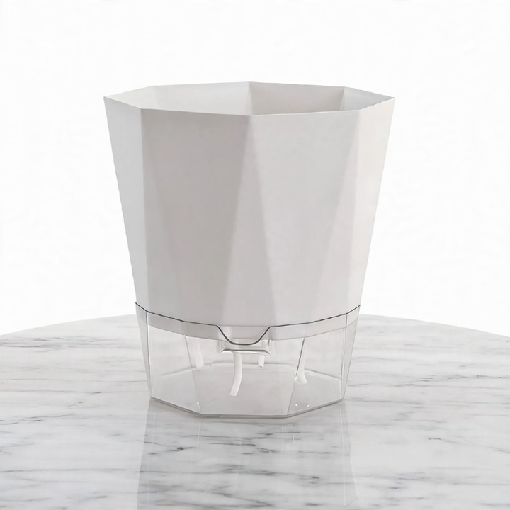 Self-watering flower pot, plastic