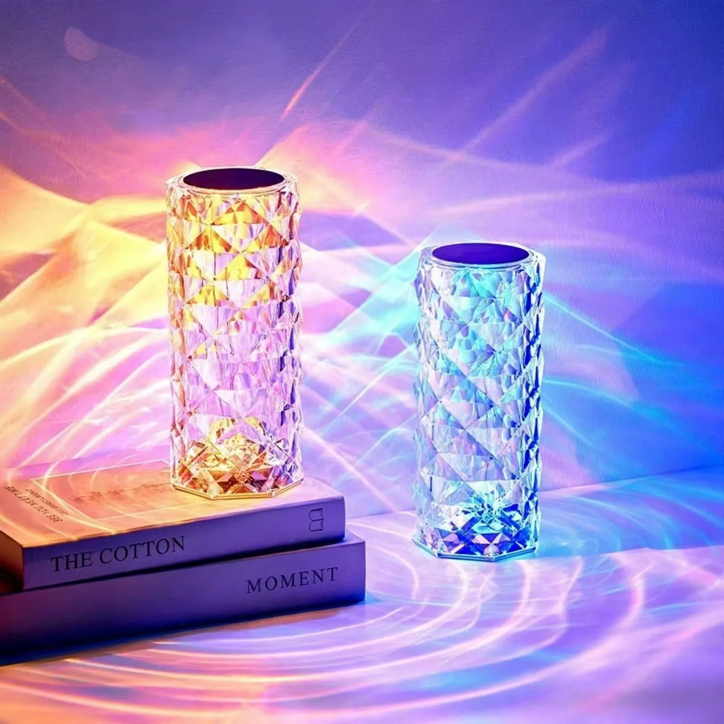 LED crystal light with color change and remote control