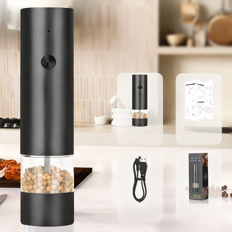 Electric pepper mill, 70 ml, stainless steel