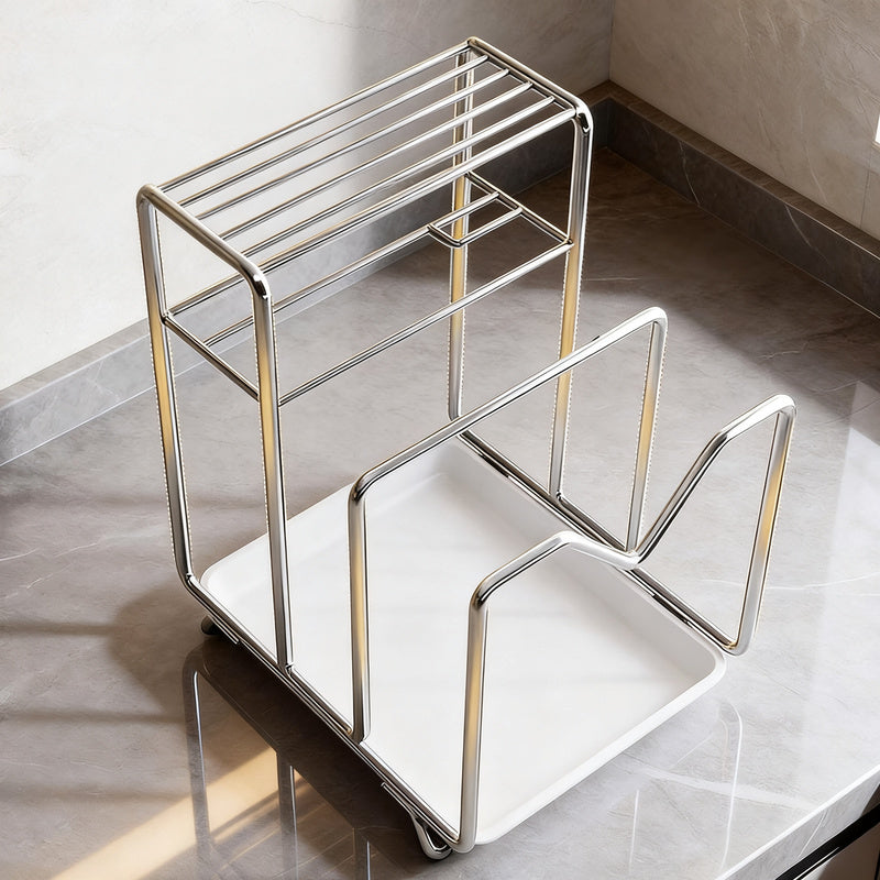 Multifunctional knife block set with catch tray