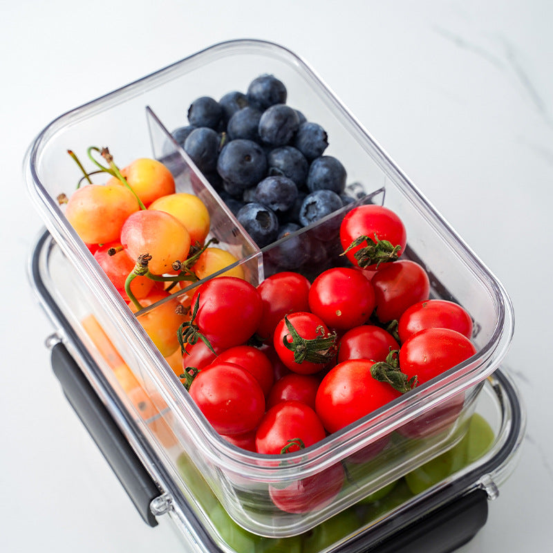 Fresh-keeping box with compartments for fruit and food