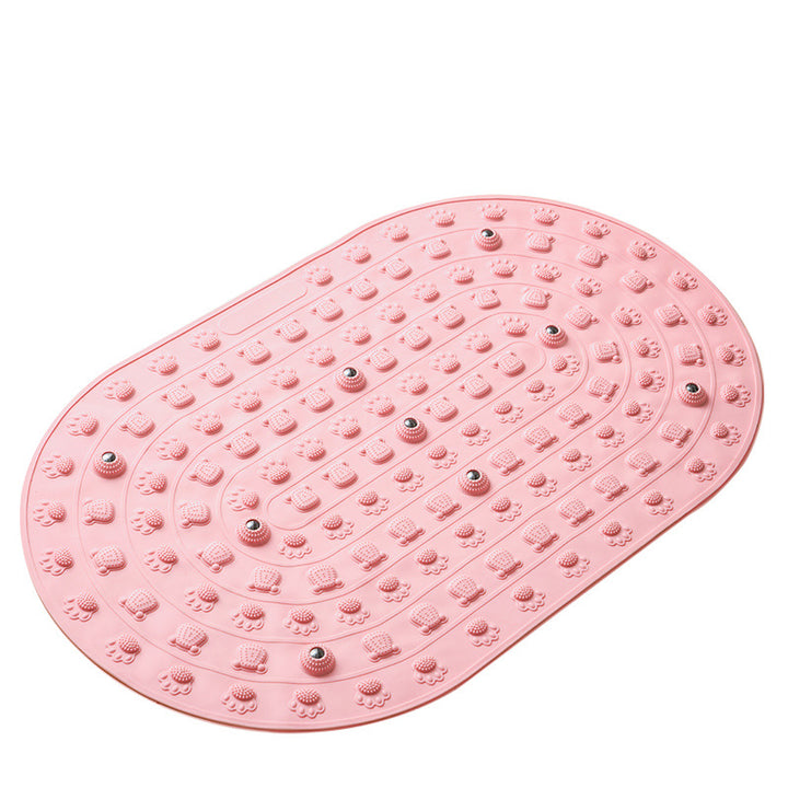 Foot reflex zone mat with magnetic stones