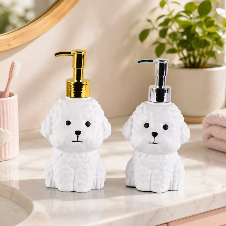 Cute Bichon Frise Pump Bottle, 240 ml