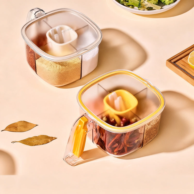 Spice box with multiple compartments