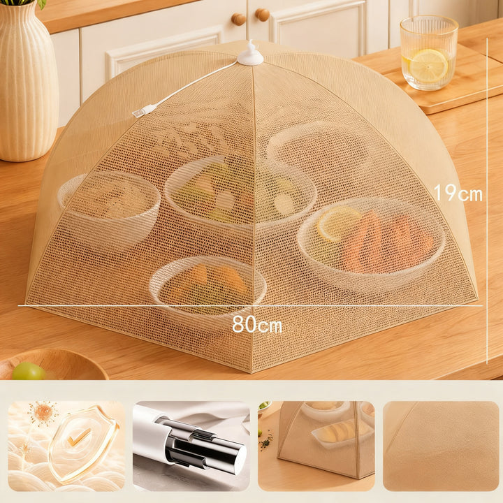 Foldable food cover with anti-germ coating