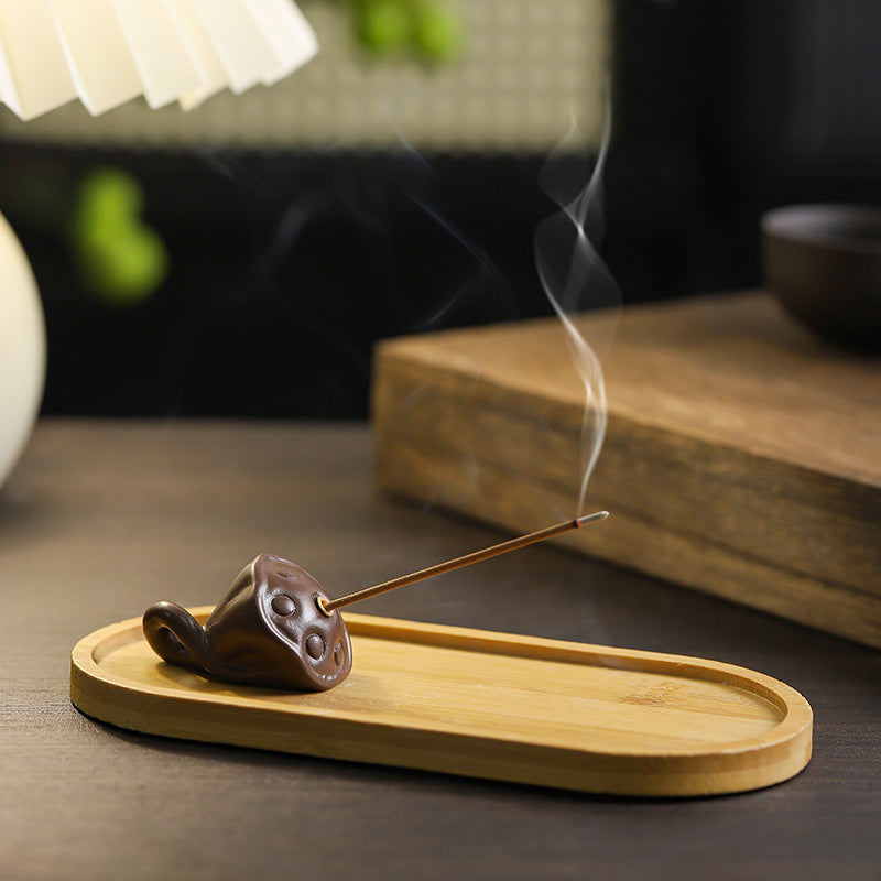 Lotus bud incense holder, plastic