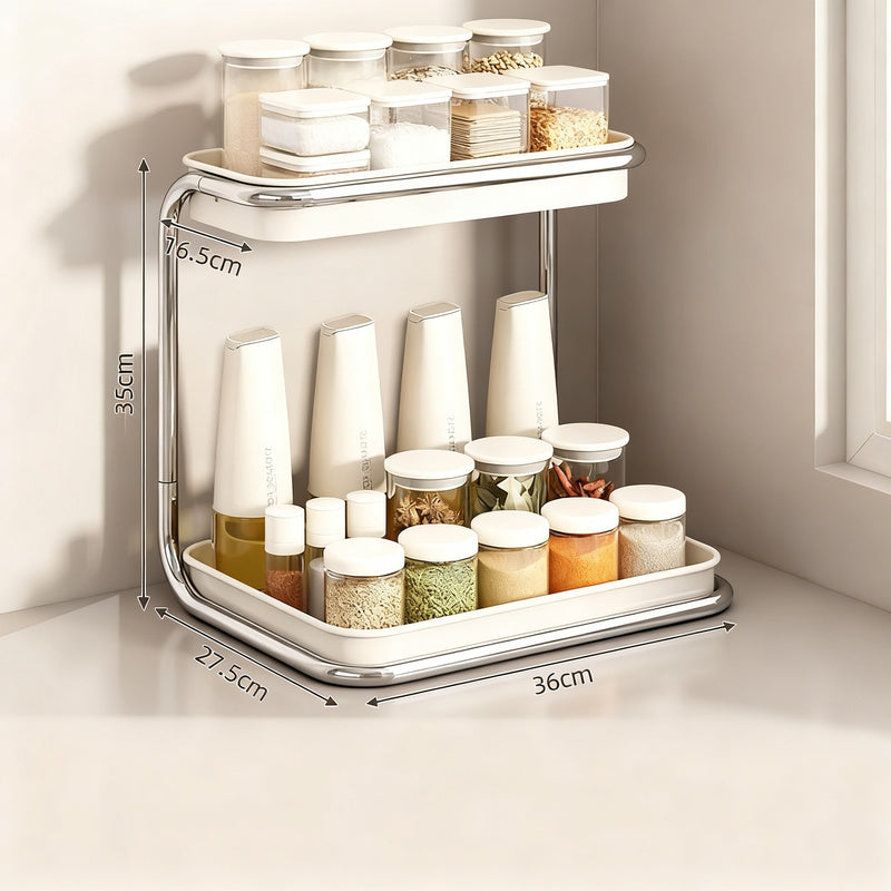 Multi-tiered spice rack for the countertop