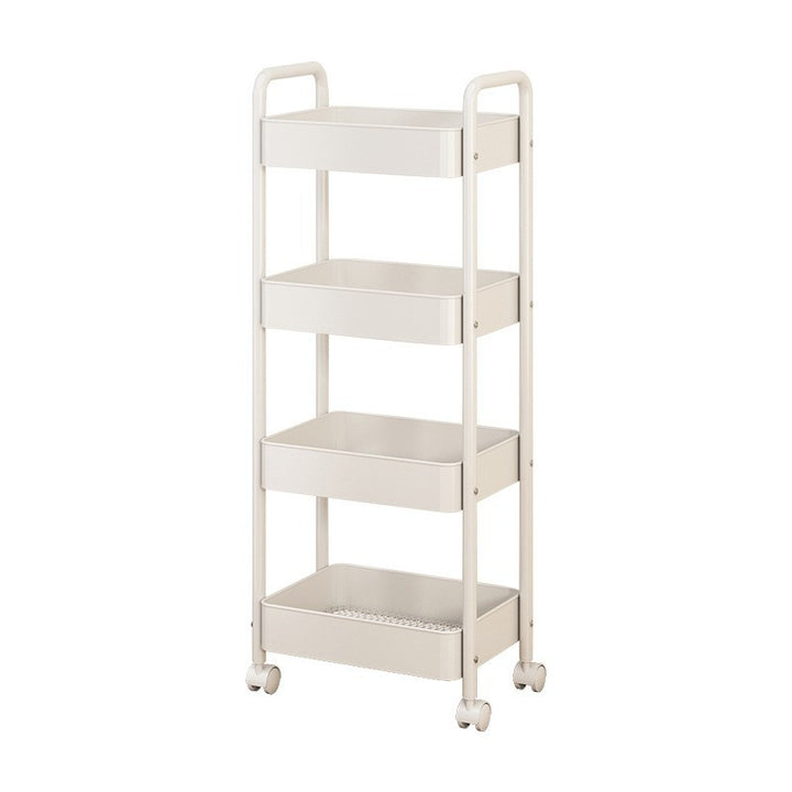 Kitchen cart with wheels, 3-tier, steel frame