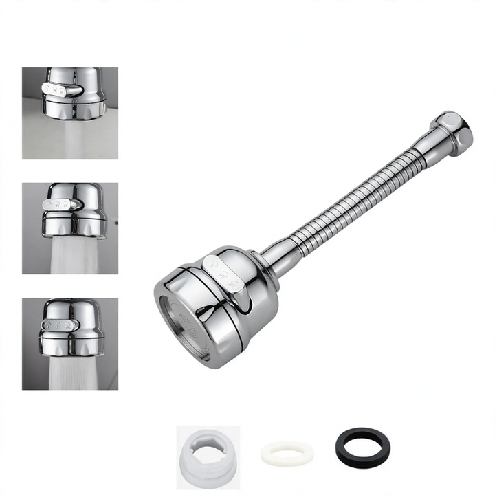 kitchen faucet attachment, extendable, with splash guard