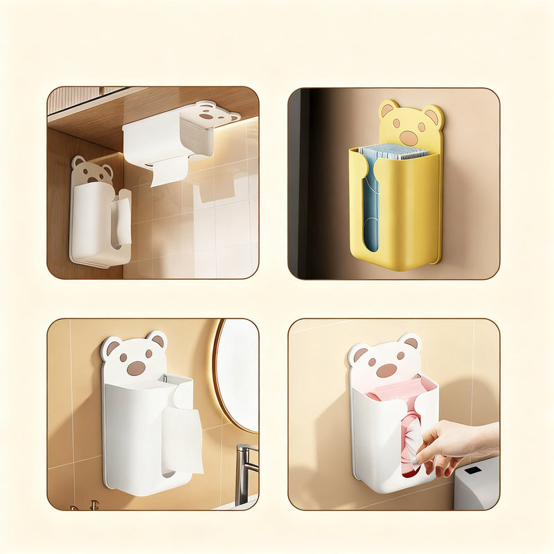 Wall-mounted paper towel holder, plastic