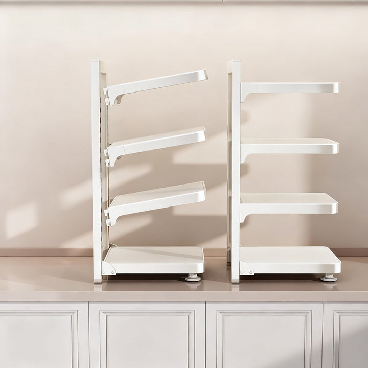Multi-tier kitchen shelf for pots and pans