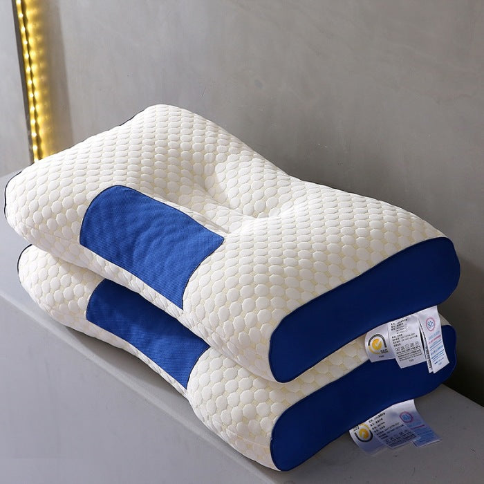 Neck support pillow with polyester filling