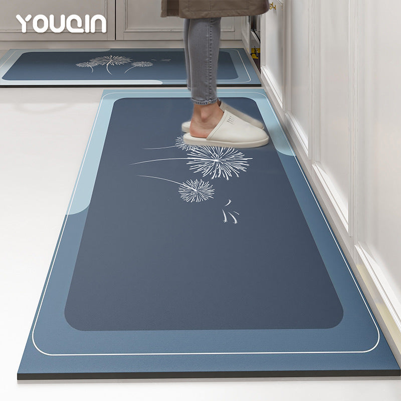 Diatomaceous earth kitchen mat, non-slip and oil-repellent