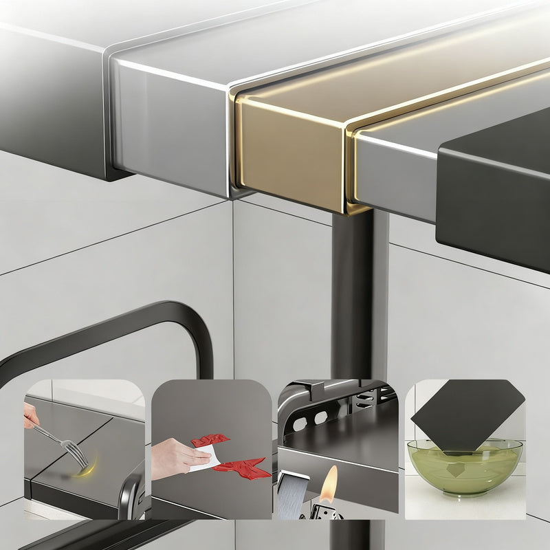 Kitchen shelf, extendable, 2 tiers, steel frame