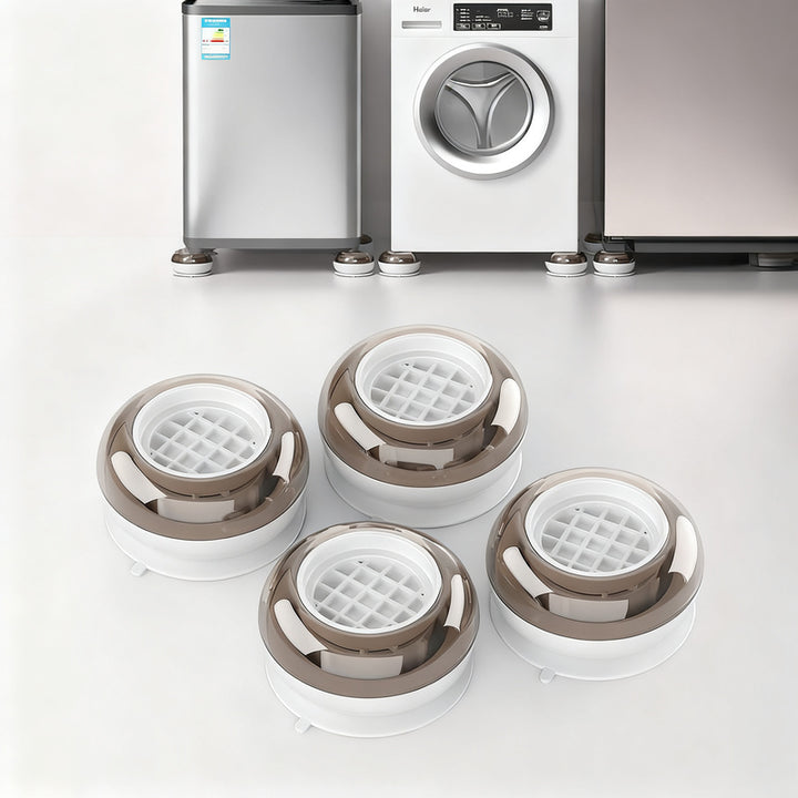 Wedge supports for washing machines with suction cups