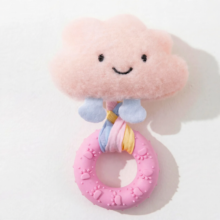 Dog toy with squeaker and dental care