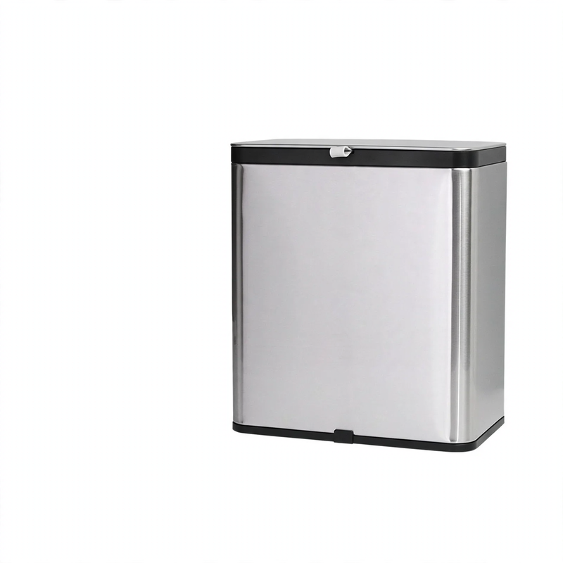 Stainless steel waste container, cylindrical