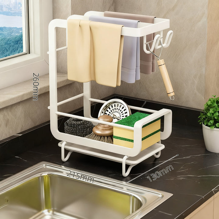 Aluminum dishcloth rack, wall-mounted or standing