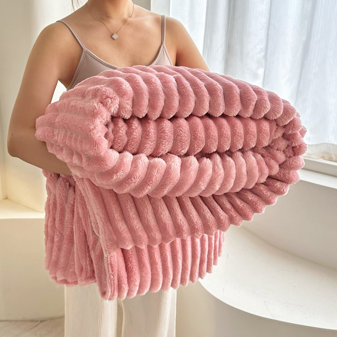 Fleece wool blanket, 800–1000 g, four seasons
