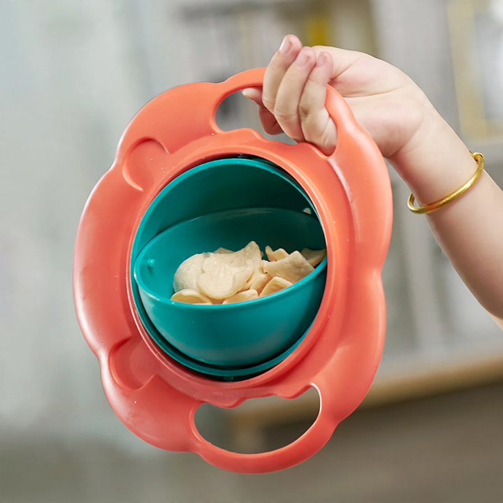 Rotating children's bowl, 19 cm, PP, non-slip