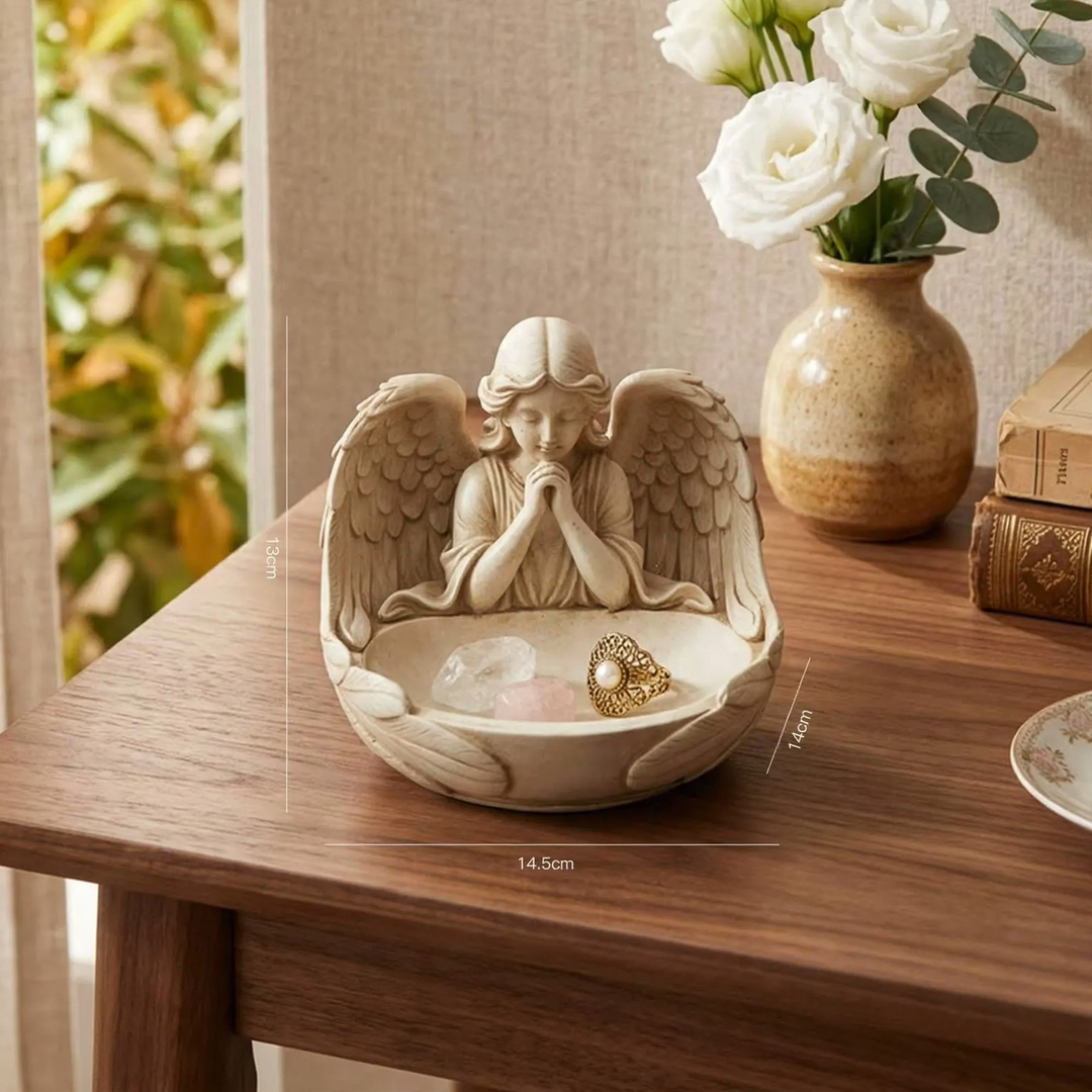 Engel tray made of resin, European rustic