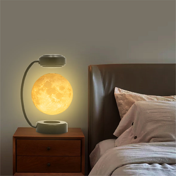 Magnetic floating light moon with LED