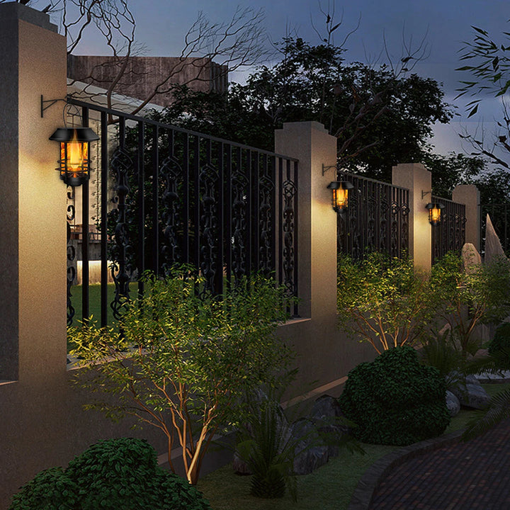 Stornfield | Solar Wireless Waterproof Flickering Flame Lantern Light | - WallLant