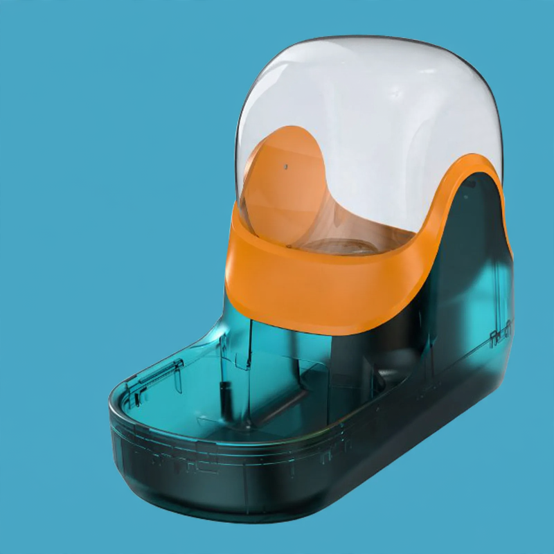 Plastic pet feeding set with water bowl and food bowl