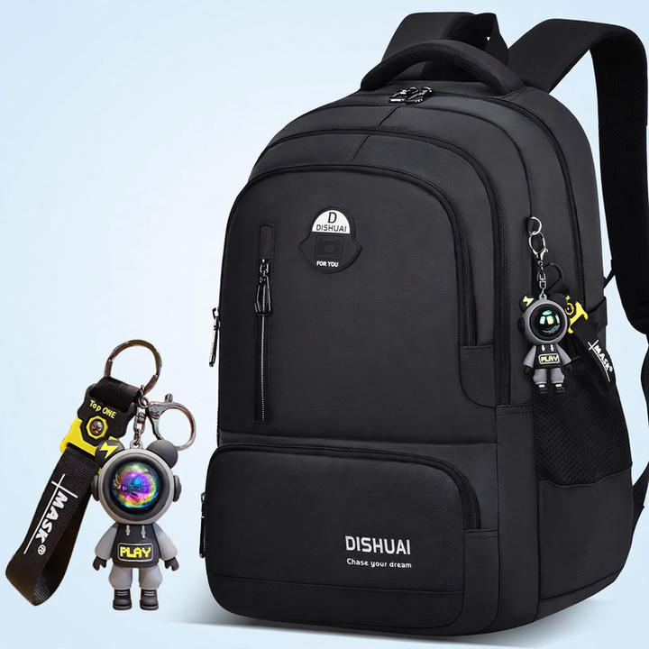 School backpack with roll-top closure, large