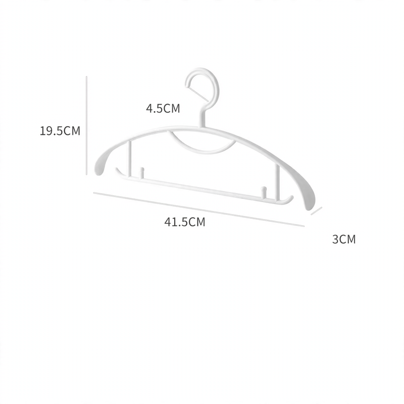 Plastic hangers, non-slip, shoulder-friendly