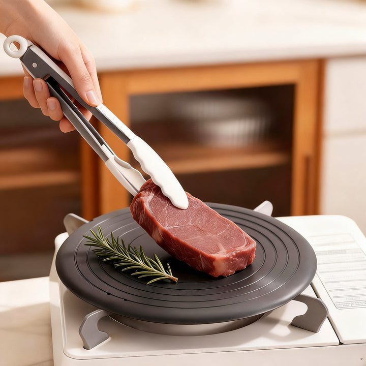 Removable heat distribution plate for gas stove, round