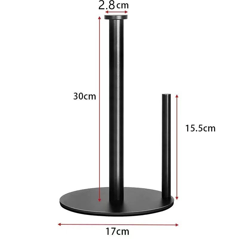 Stainless steel kitchen roll holder, double rod