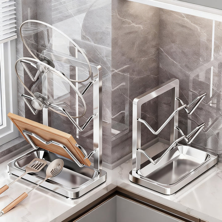 Stainless steel pot lid holder, multi-layer