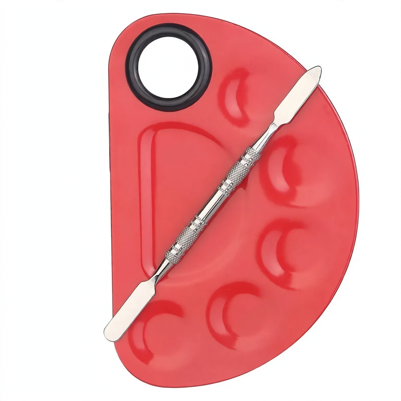 Nail mixing palette made of stainless steel, different shapes