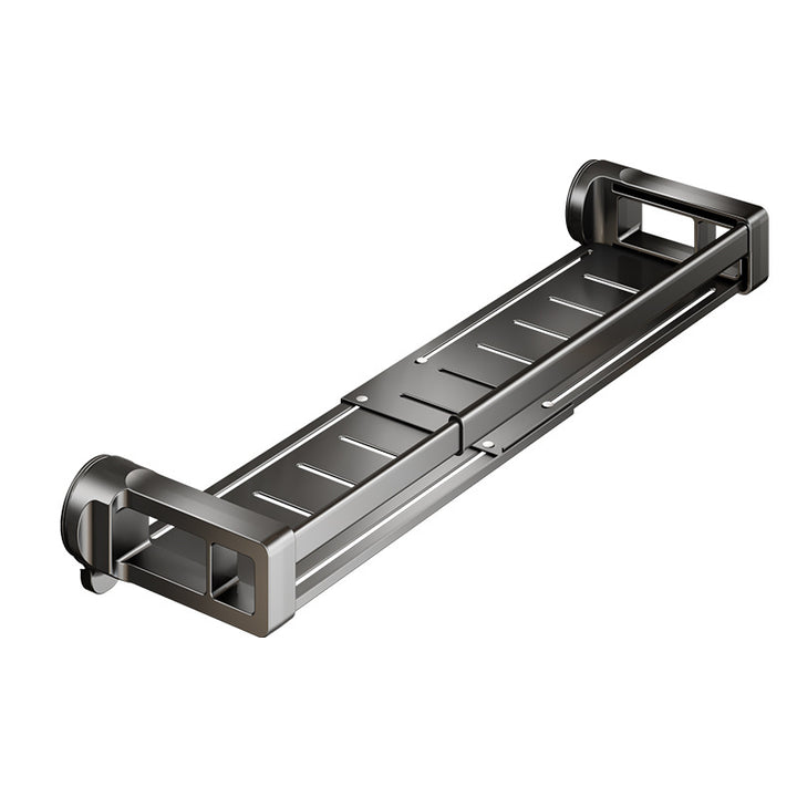 Extendable wall shelf for spices, no drilling